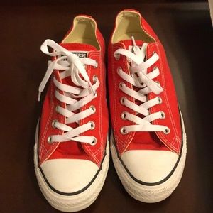 Red Converse sneakers